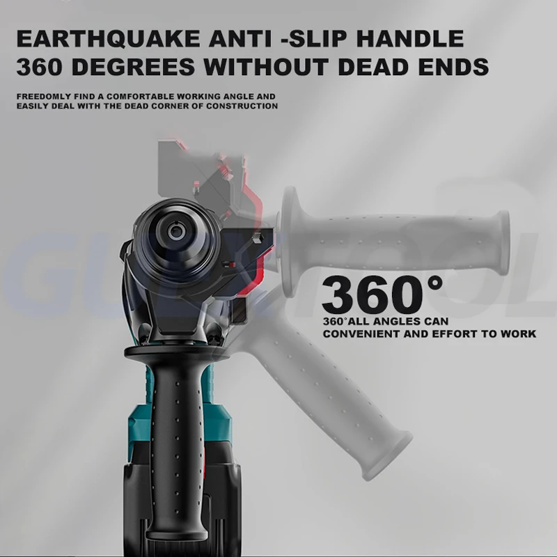 

Lithium Electric Hammer Brushless Electric Pickaxe Wireless Hammer Drill Household Impact Drill Industrial Demolition Hammers