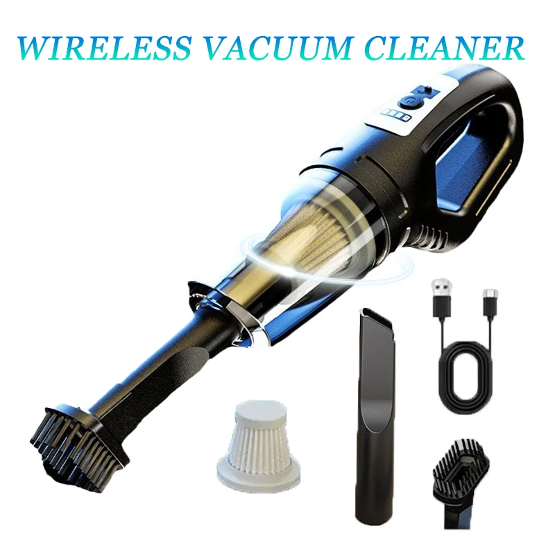 Car Vacuum Cleaner Strong Suction Powerful Mini Cleaning Machines Portable Wireless Handheld Air Blowers Household Appliances