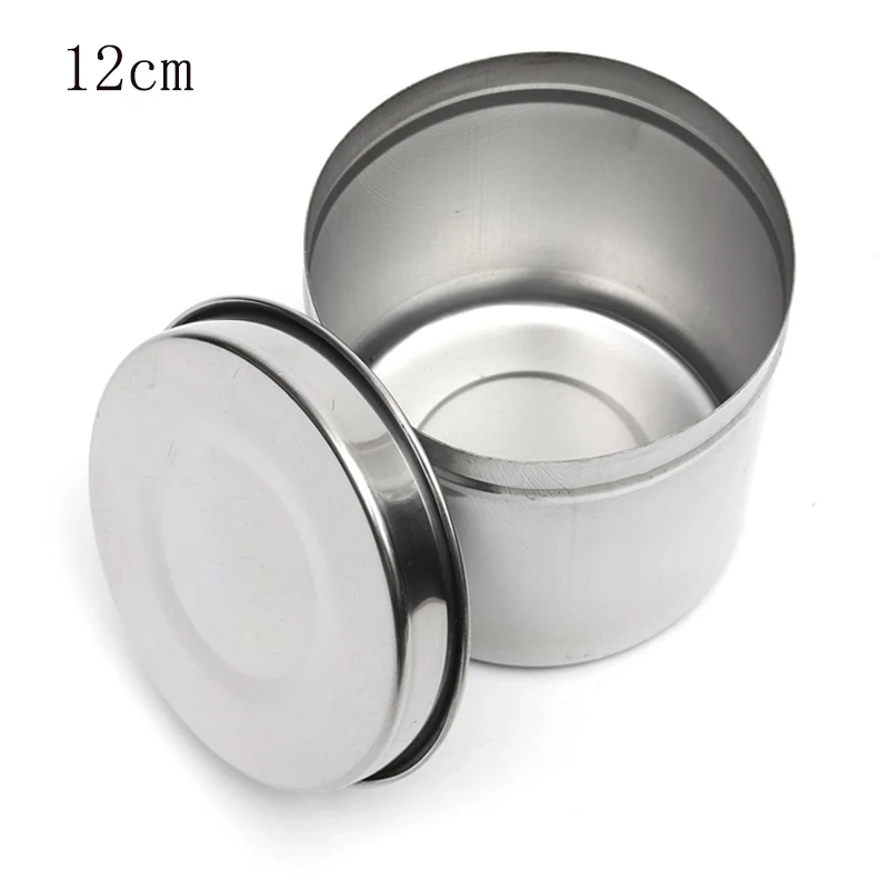 1Pc Stainless Steel Sterilized Tray Jar Pot Container Bottle Medical Dental Sterilization Tool 6Size