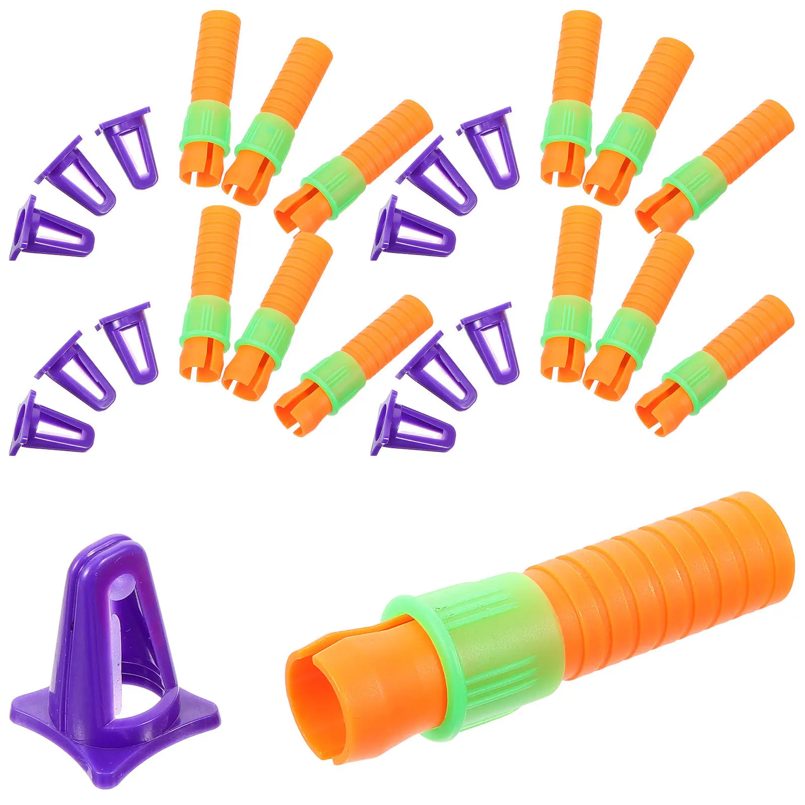 20Pcs Crayon Extender Oil Paint Pen Extender Plastic Crayon Extension Holder Comfortable Grip for School Office Art Studio Use