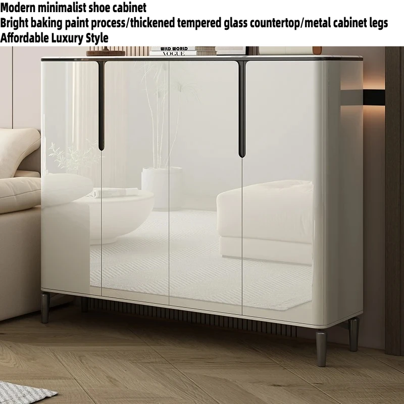 Modern Organizer Shoe Cabinet Hallway Entrance Door Exterior Shelves Shoe Rack Vertical Shelf House Space Saving Home Furniture