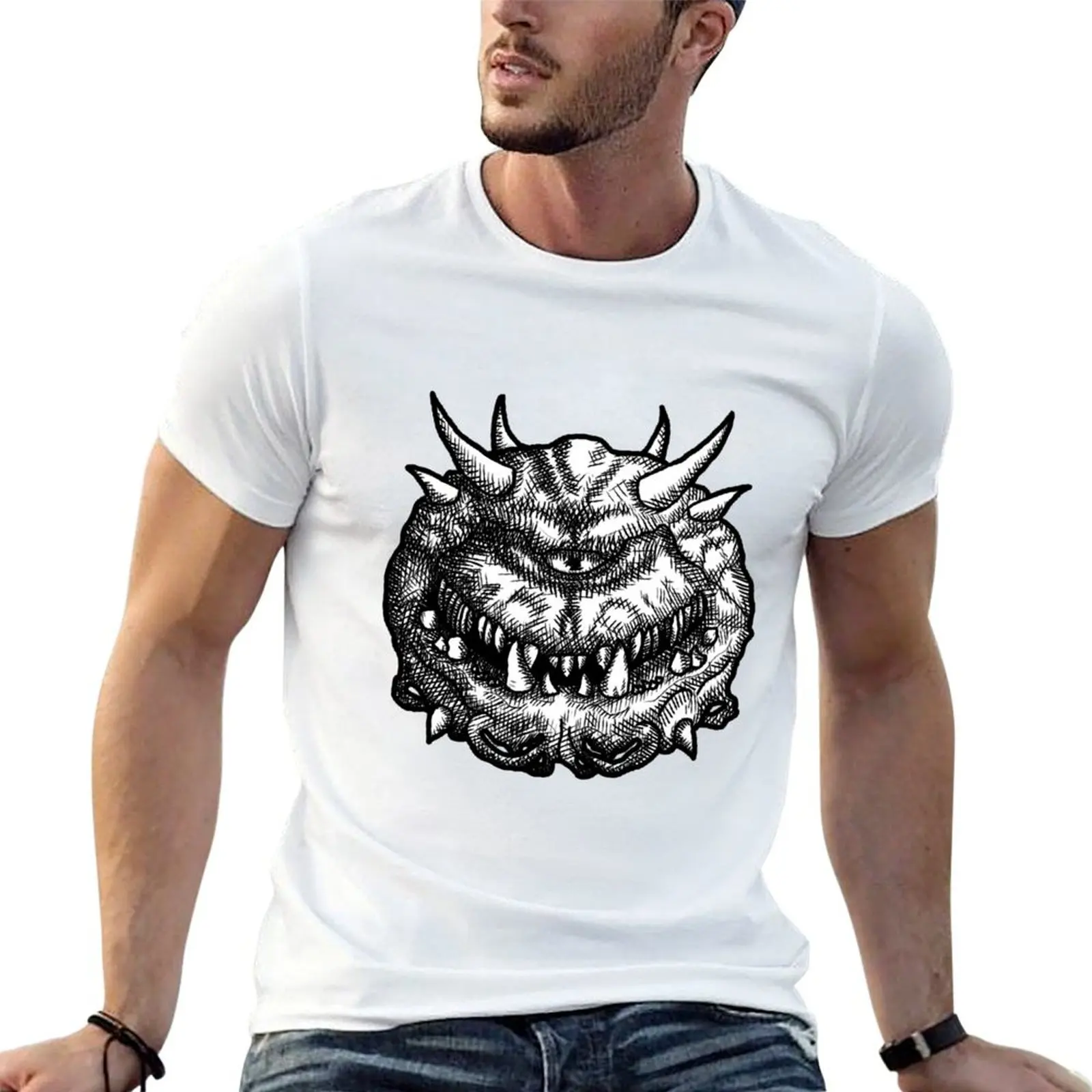 

white shirts t man shirt pack graphic t T-Shirt for man Cacodemon
