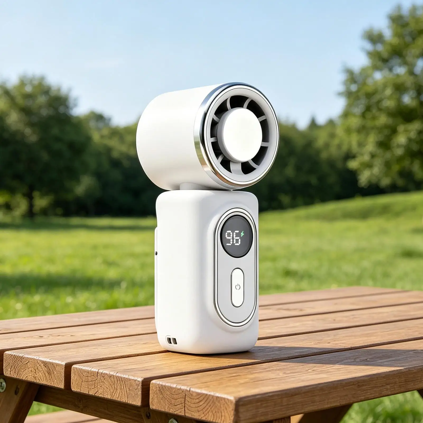 Clip On Mini Fan Low Noise 5 Speeds USB Rechargeable 3000mAh Portable Handheld Fan For Home Travel School Office Camping Outdoor