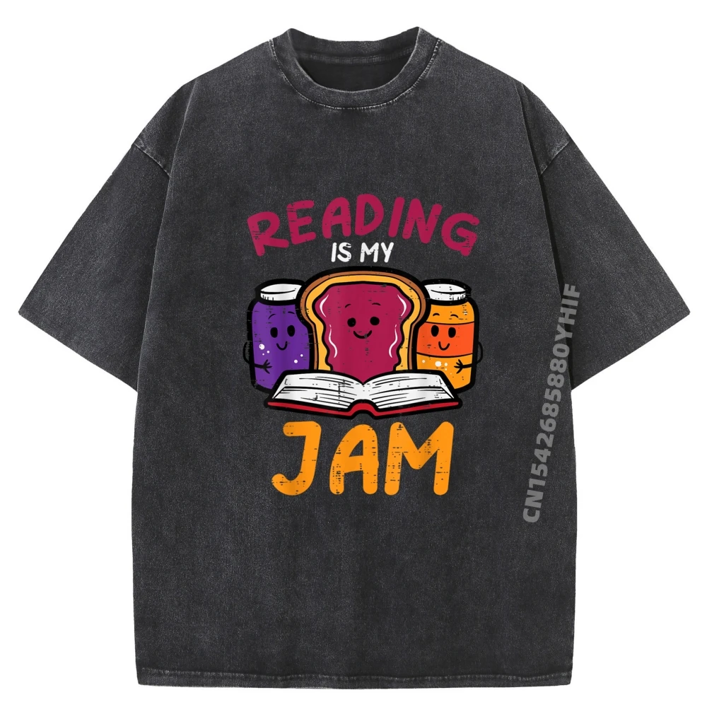 

Мужские топы и футболки с графическим рисунком, мужская футболка для чтения My Jam, повседневные футболки с рисунком, модная стираная одежда