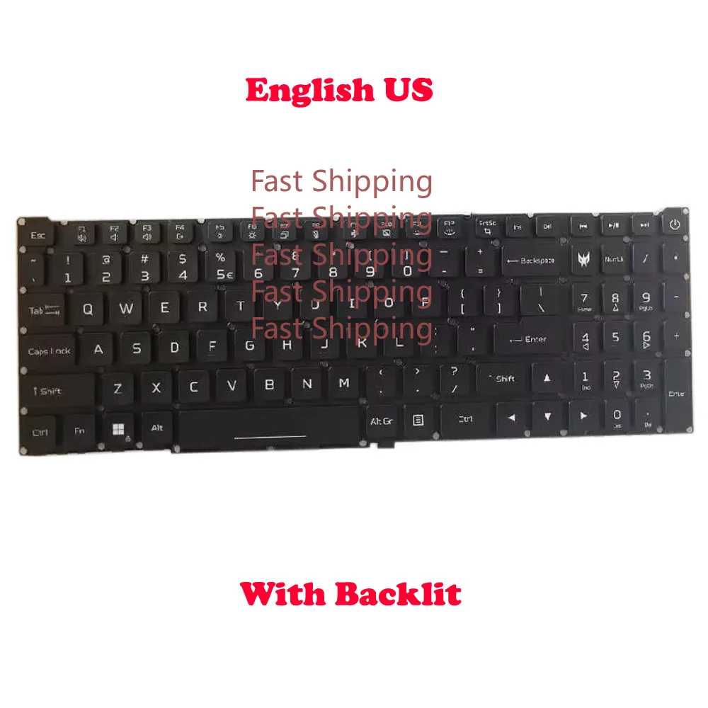 C=For Laptop LED PER KEY RGB Backlit Keyboard  ACER  Predator PH16-71 NKI15131WD LG05P_P20B3L ACM21H8/3U4 English US