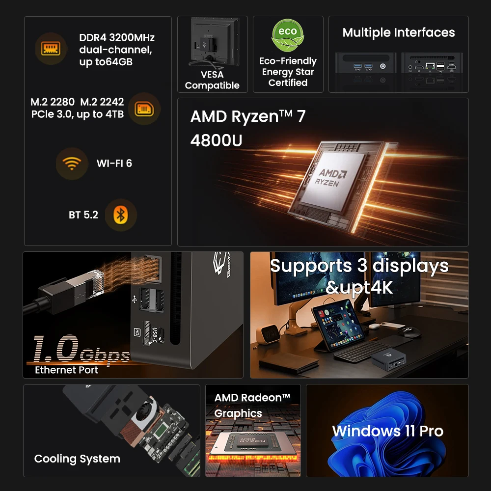 Mini PC GenMachine AMD Ryzen 7 - Pc Gaming Amd Ryzen 7 avis et prix