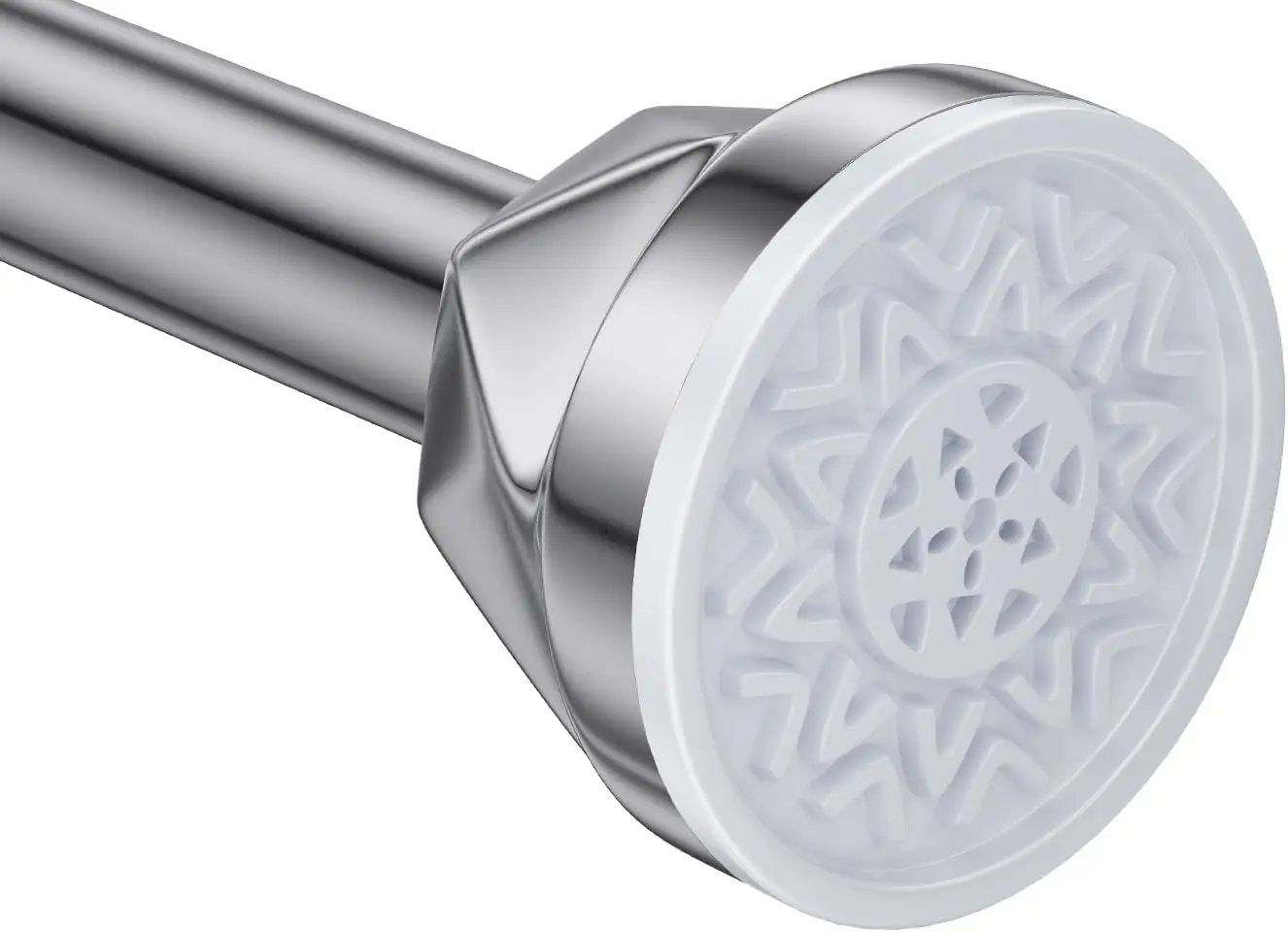 

Adjustable Tension Shower Curtain Rod 27-80 Inch, No Drill, Rustproof, Heavy Duty, Silver