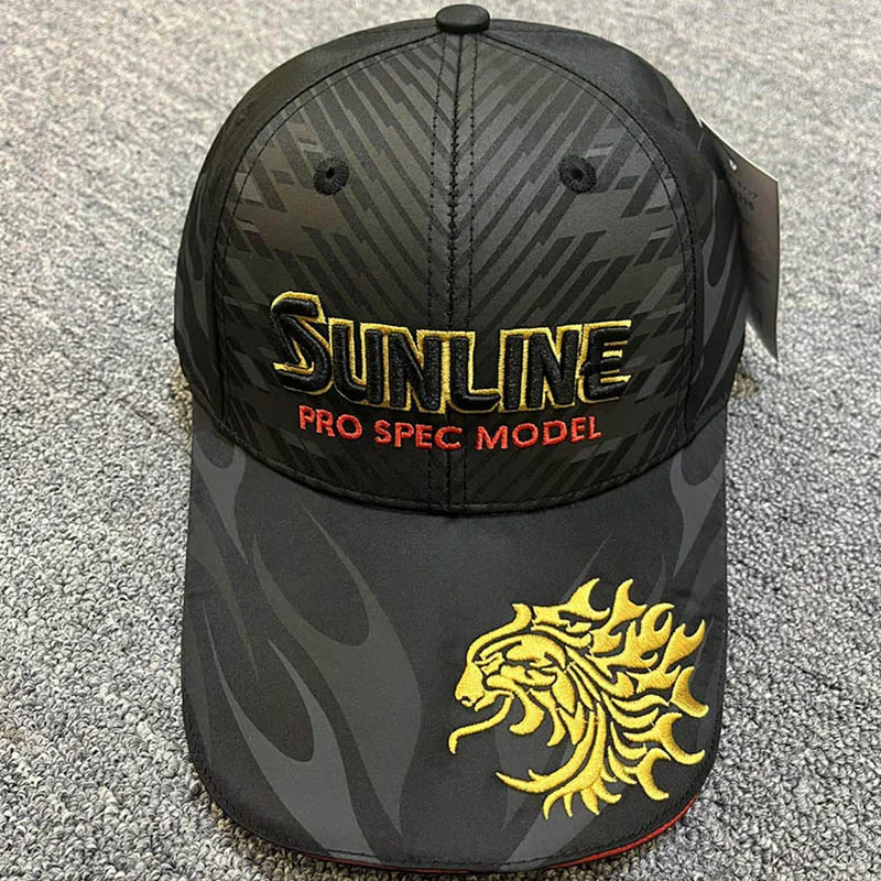 SUNLINE Fishing Hat with Clip Men Sunshade Fishing Cap Cotton Embroidered Cap Adjustable Baseball Cap Outdoor Sport Summer Hat