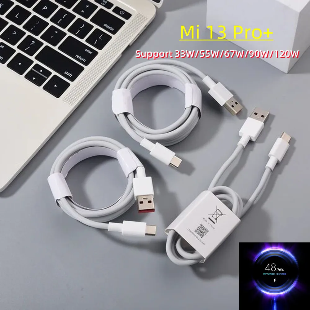 For Xiaomi 120W 67W 33W Charger Cable USB Type C 6A For Mi 15 14 13 12 Pro 11T Pro Redmi Note 14 13 12 11Pro+ Black Shark 4S Pro