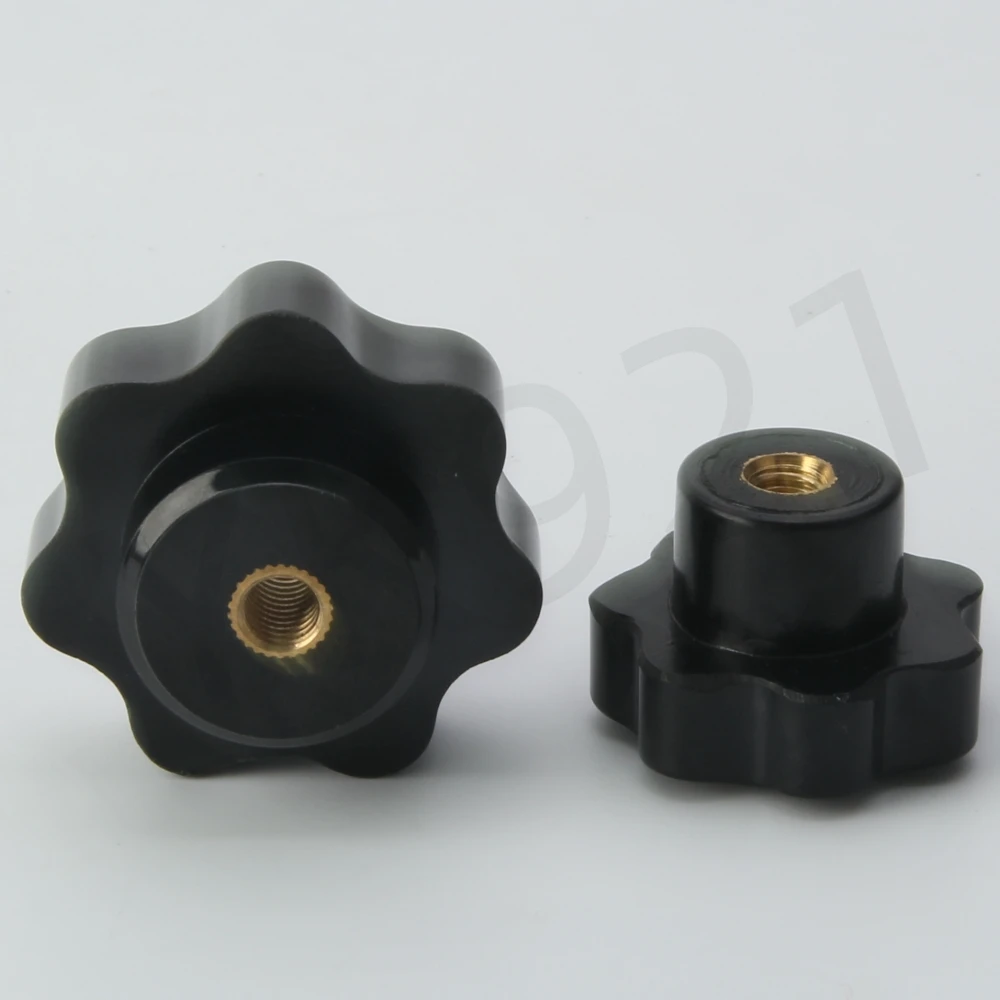 YK921 High-Temperature Resistant Bakelite Knob Through Hole Plum Seven Star Knob Handle For Machine Tool Accessory