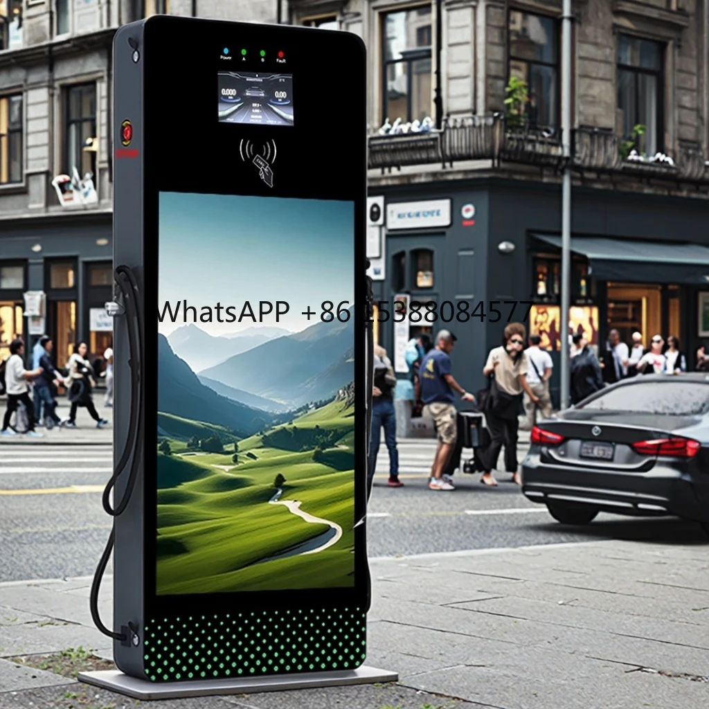 

Manufacturer Factory AC Charging Station 32 Inch Touch Screen 7kw-44kw Ev Charger with Advertisement Display Screen