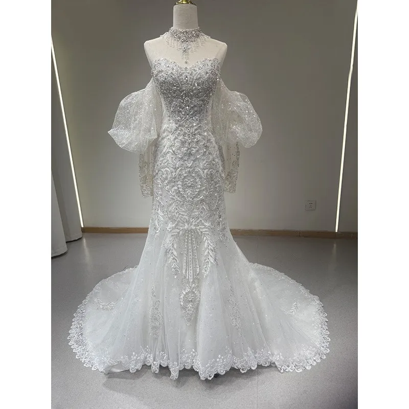 

New fishtail chiffon light for going out welcome main heavy industry dress