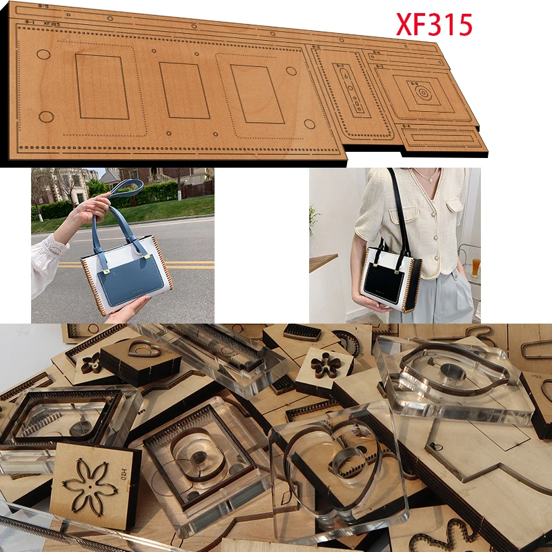 

women'shandbag Leather Craft Punch Hand Tool Cut sewing tools and accessoires New Japan Steel Blade Wooden Die