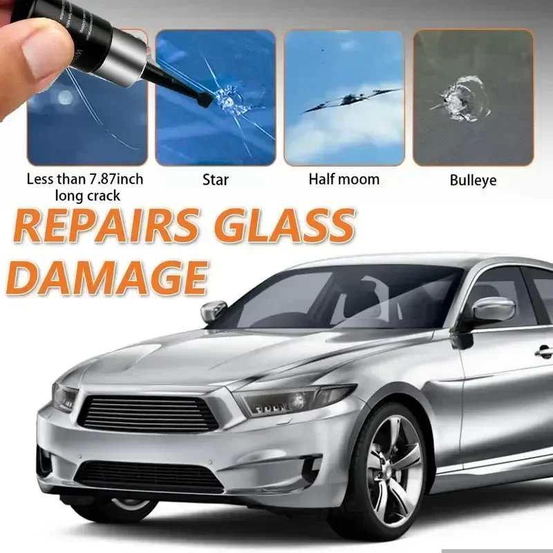 Car Glass Repair Kit - Removes Scratches, Fixes Windscreen Cracks for Cars/Trucks/Motorcycles, Auto Glass Recovery Set