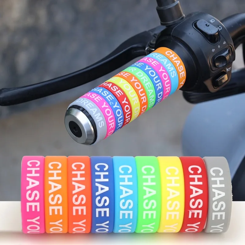 Motorcycle Handlebar Anti-Slip O-Rings Decorations DIY Colorful Silicone Anti-Slip Electric Scooter Handlebar Cover and Grips