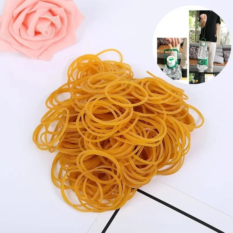 38*1.5mm Simple Elastic Rubber Bands Fasteners Elastic Bands Used for Office Stationery Supplies Stretchable Sturdy Rubber Bands