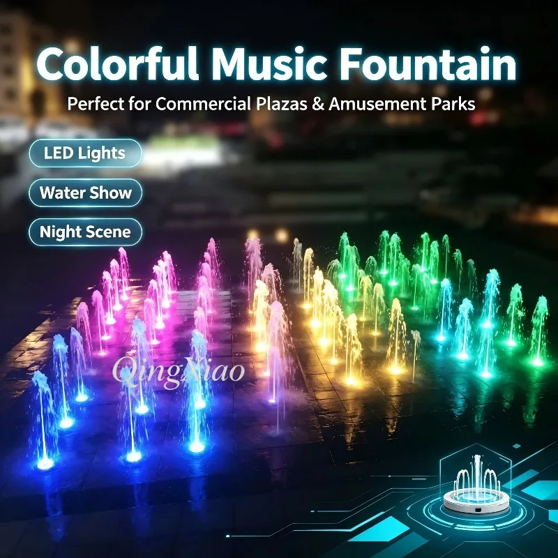 Custom Dry‑Type Water Dance Fountain Project Outdoor Plaza Water Performance Landscape Equipment For Public Commercial Layout