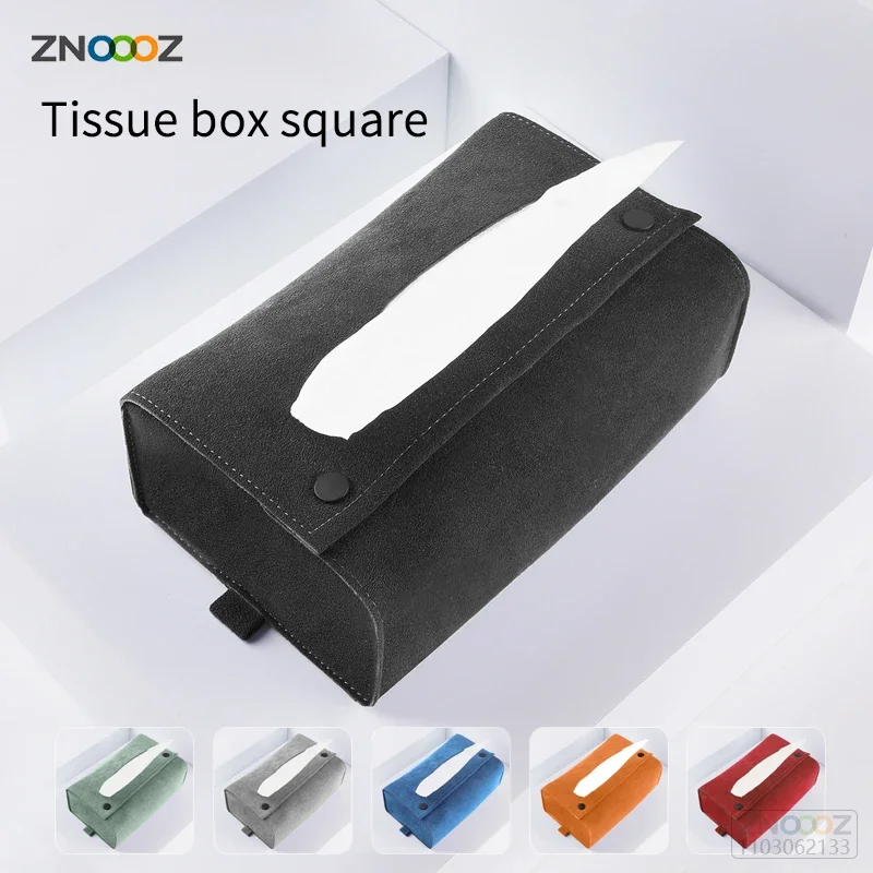 General Motors Tissue Box Suction Box Suede Seat Suspension Multifunctional Tissue Bag Car Accessories