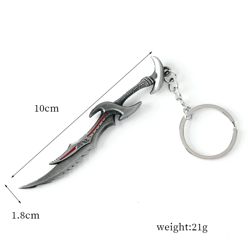 The Knife Keychain Online Elsweyr Coin Key Chain for Men Weapon Model Car Keyring Jewelry image 5
