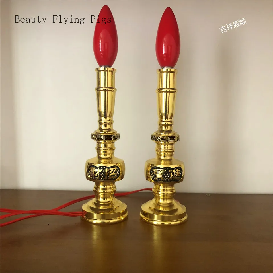 

Metal Simulation Candle Holder Decoration of Living Room Foyer Home Decoration Temple Prayer Supplies Sacrificial Supplies