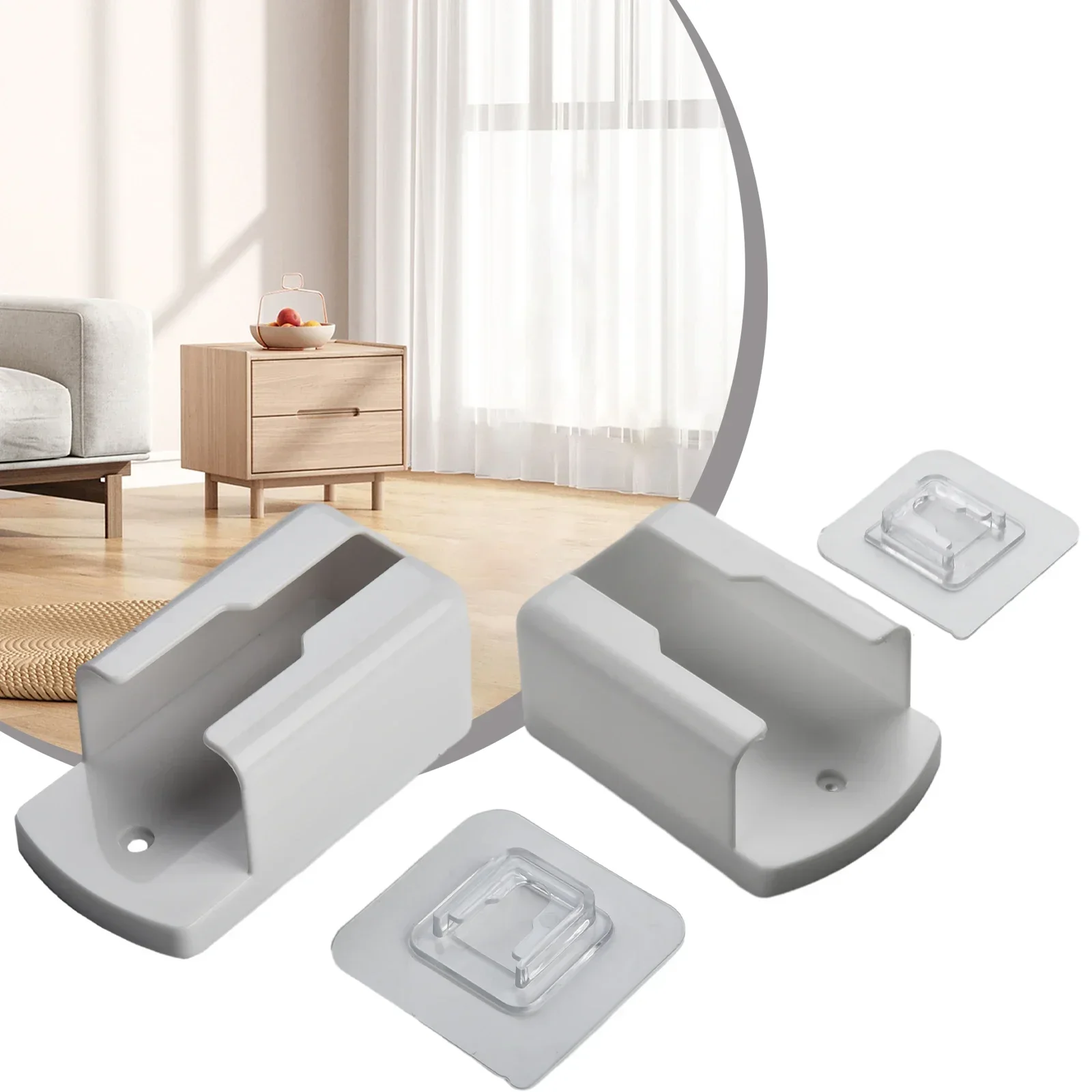 Universal- White Air Conditioner Remote Control Mobile Phone Plug Holder Wall Mounted Box Storage For Air Conditioner TV