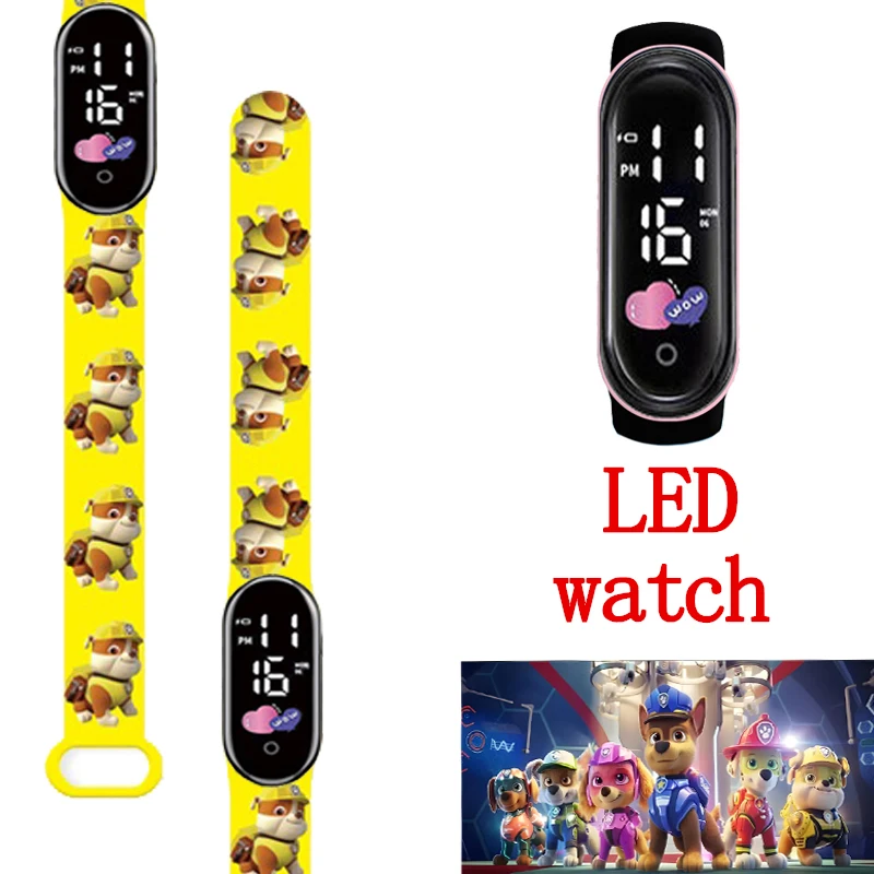 PAW Patrol Children LED Watch Casual Fashion Sport Bracelet Girls Boys Watches Silicone Smart Touch Screen Kids Electronic Watch