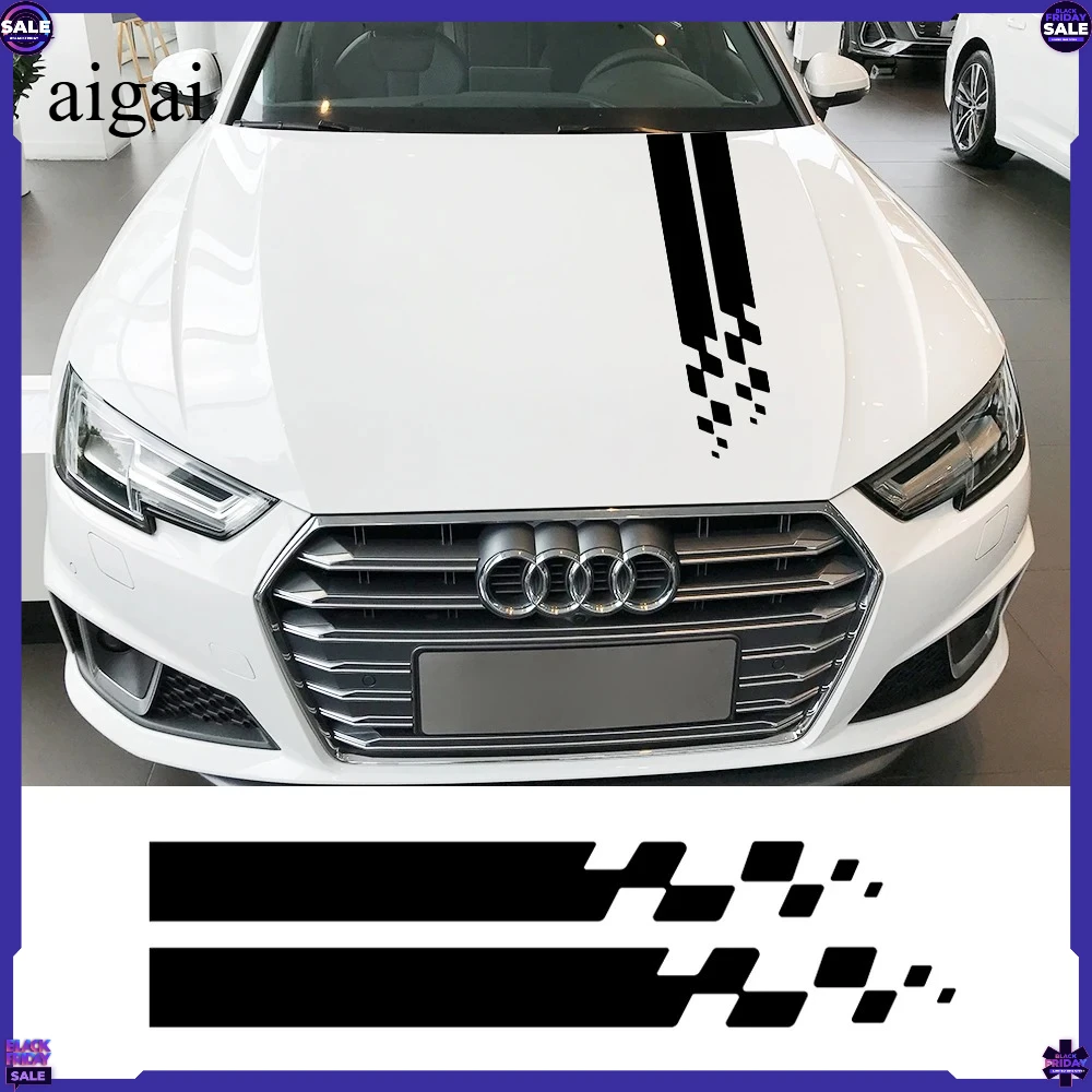Universal Car Hood Cover Stickers Auto Racing Sport DIY Styling Bonnet Vinyl Film Decals Tuning Accessories Fit For All Models