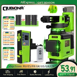 Clubiona 4D 16 lines Professional German Core Floor Ceiling Remote Control Green Line Laser Level with 5000mahs Li-Ion Battery