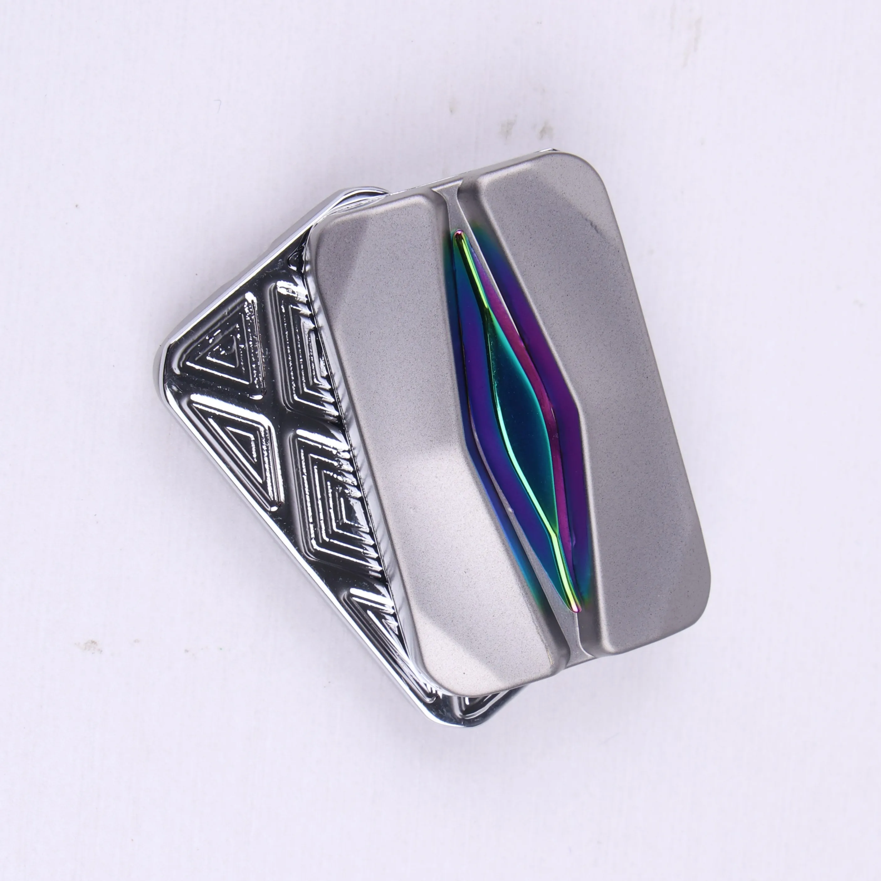 Metal Fidget Spinner Colorful Laser Inlay EDC Hand Spinner Stress Relief Toy Smooth Rotation Anti-Anxiety Fidget Toy For Adult C