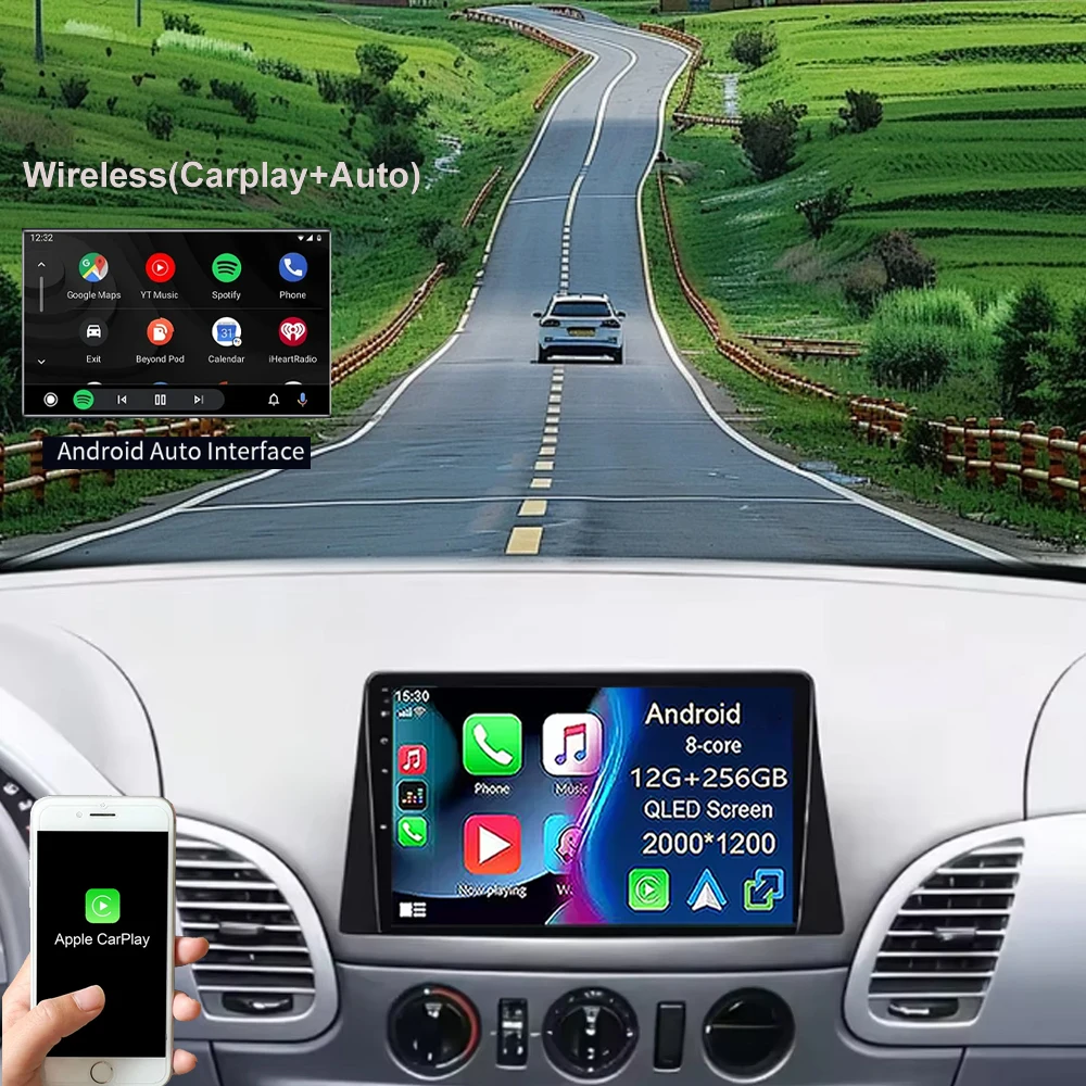 For Benz Sprinter 2000 - 2007 Android 16 Car Radio Navigation Multimedia Stereo Player Carplay&Auto
