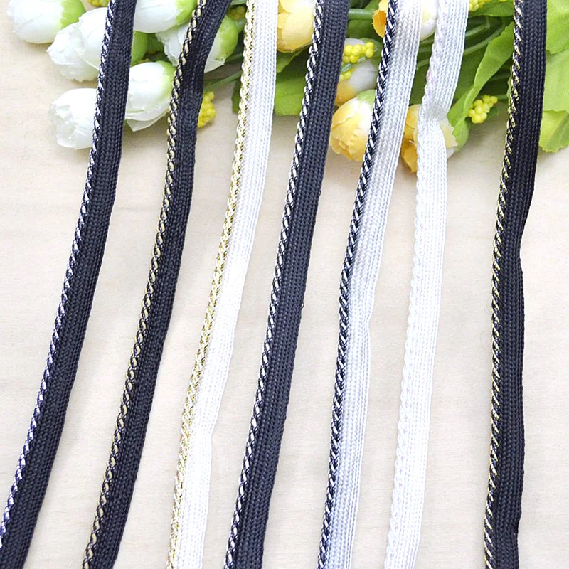5m/16.4ft each pack Clothing Accessories lace trims 1cm Wide White curve Fabric Dress HandMade hat sewing DIY crafts decoration