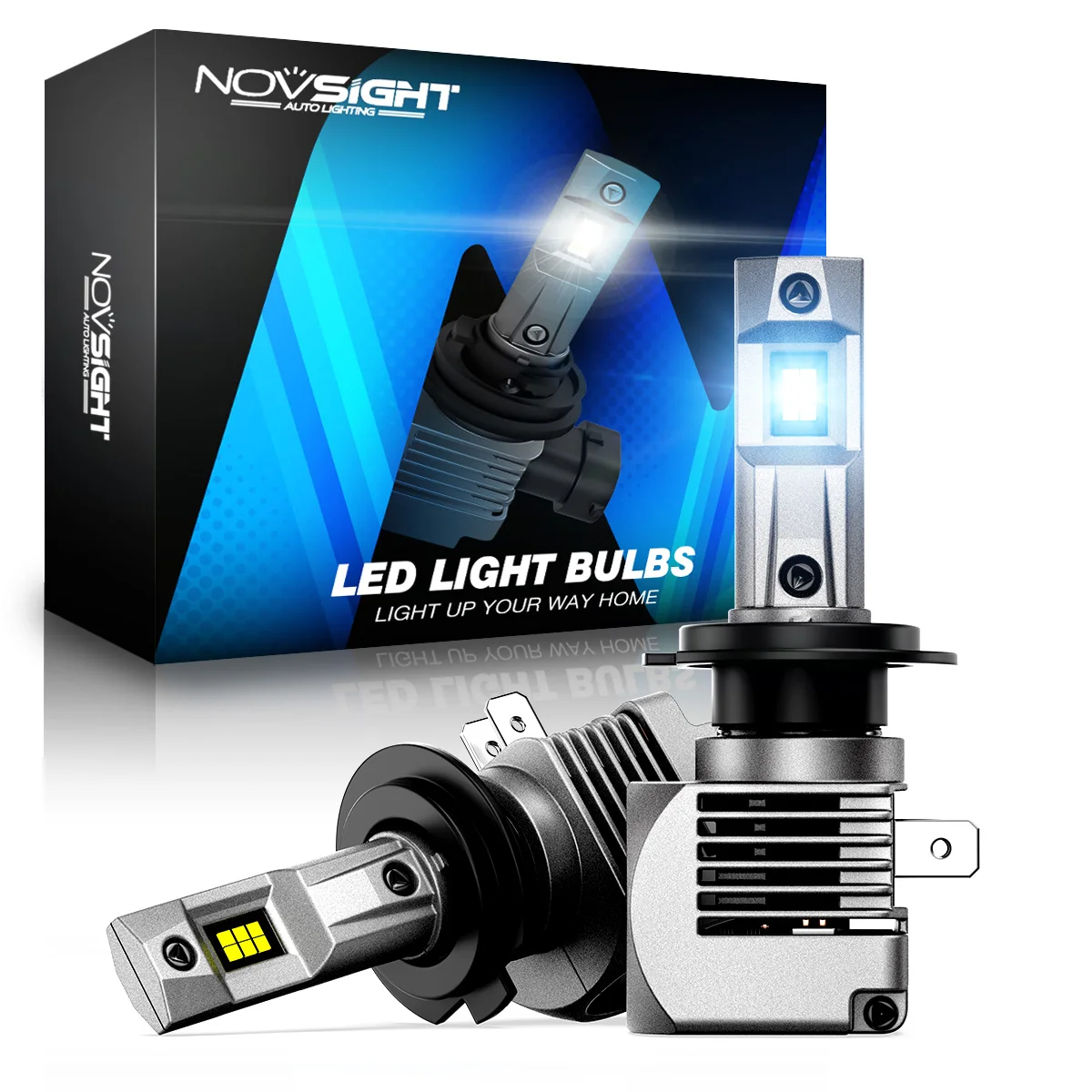 NOVSIGHT H7 LED Canbus H4 H11 H8 H9 9005 HB3 9006 HB4 H1 H3 H13 9012 Car Lamps 90W 20000LM 6500K Mini Size Car Headlight Bulbs