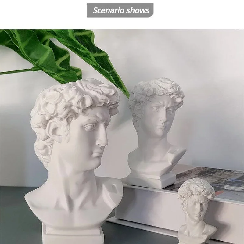 Ins Nordic David Vase Hydroponic Vase Ornaments Flower Pot Makeup Brush Storage Bucket Photo Props Vintage Home Decoration image 3