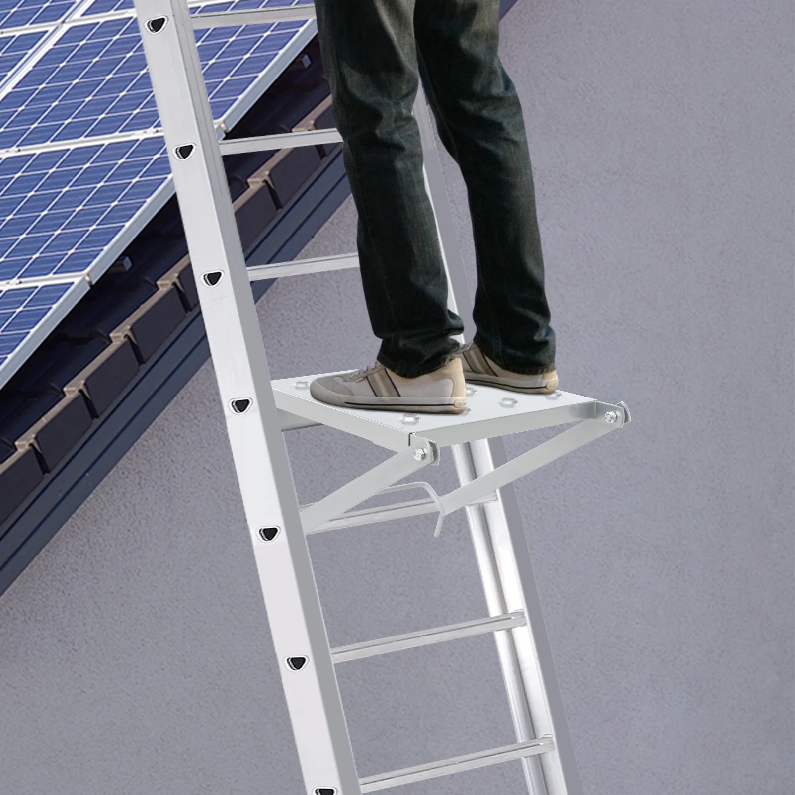 Fire Escape Ladder - Ladder Work Platform Stand 330lbs Capacity