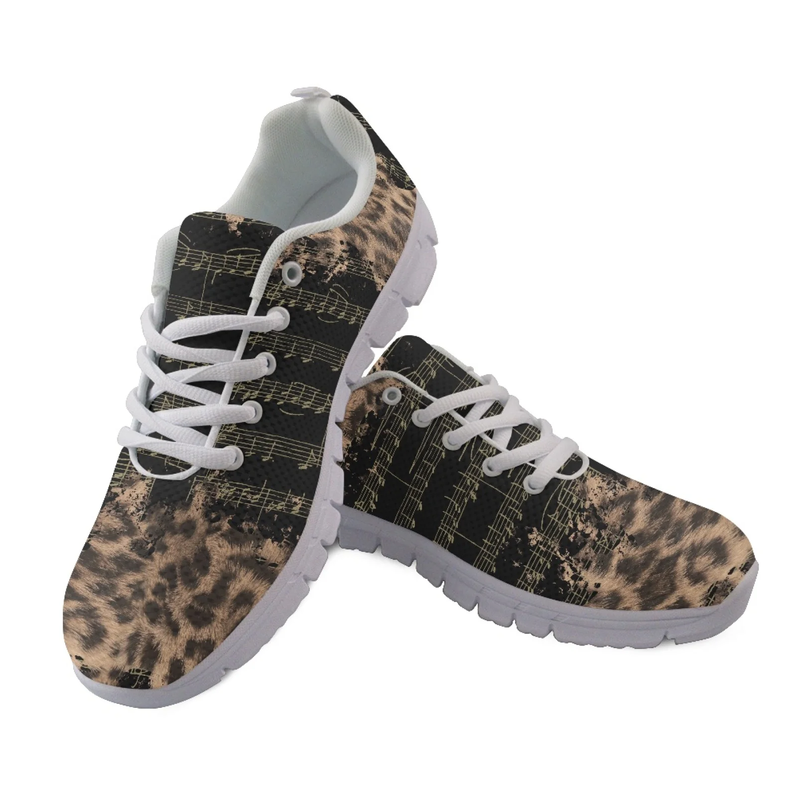 Coloranimal Vintage Sheet Music Running Sneakers Mesh & EVA Sole, Soft Lace up Athletic Shoes 2026 New for Walking and Jogging