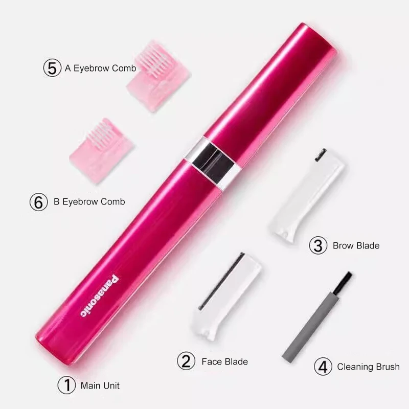 Panasonic portátil batom em forma de removedor de pêlos elétrico para mulheres indolor e eficaz remoção de pêlos faciais ferramenta de barbear doméstico
