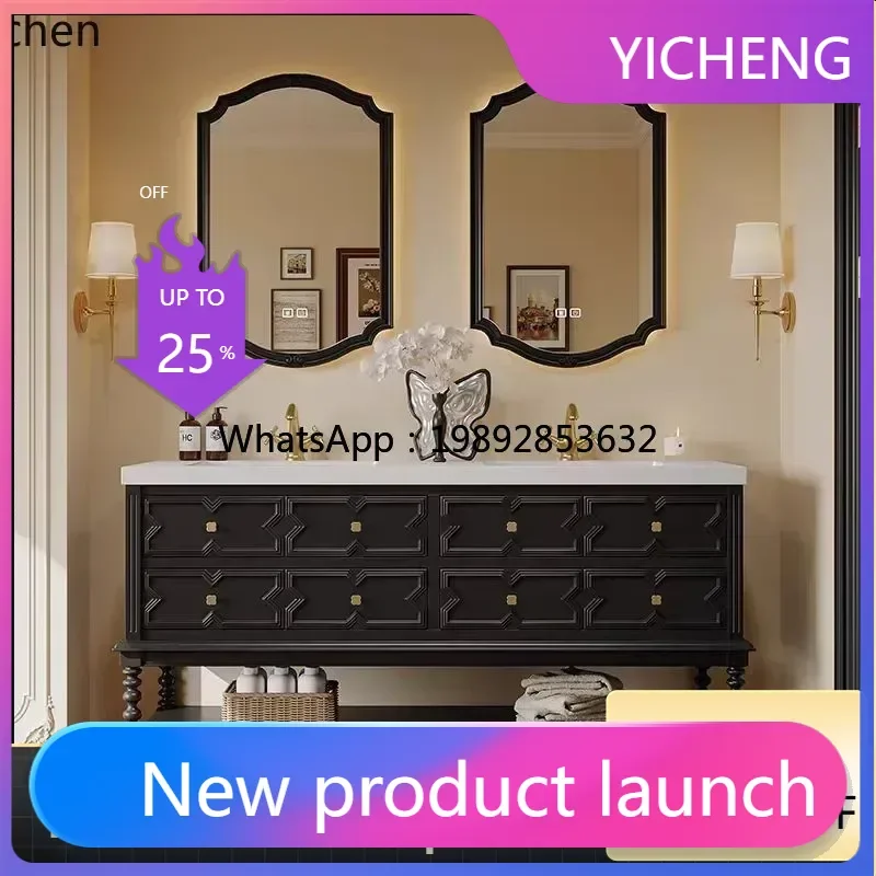 

A2-4 bathroom cinet combination floor-to-ceiling bathroom washbasin wash basin double basin rock sl ceramic integrated basin