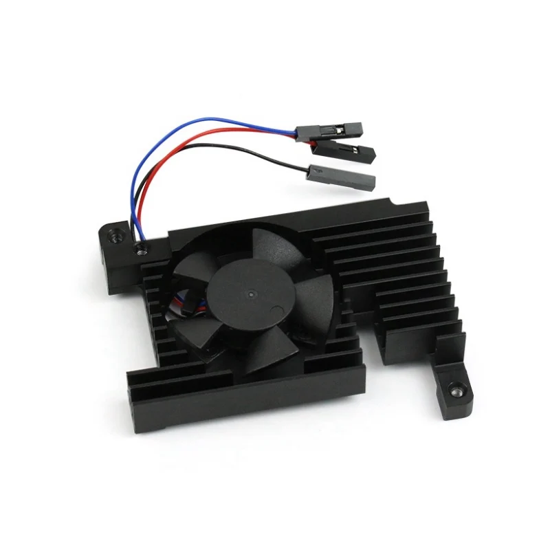 Raspberry Pi 4B Heatsink, All-In-One Aluminum Alloy Low Noise Cooling Fan, PWM Speed Adjustment