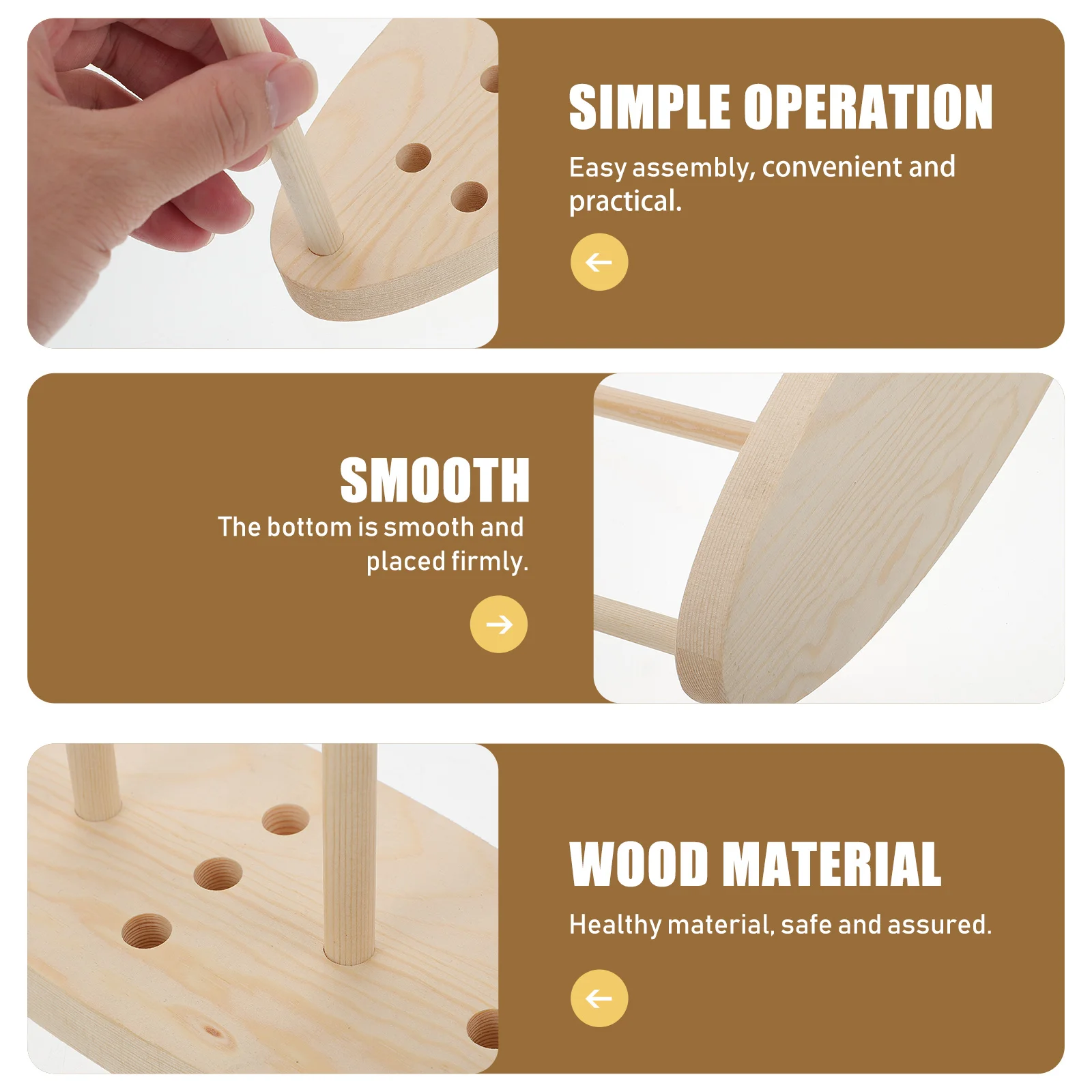 

1 Set Oval Wooden Bowknot Maker Diy Tool For Ribbon Crafts Durable Premium Material Bow Making Device Adjustable Width Sizes