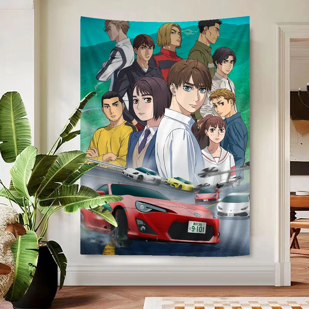 

Initial D Anime Cartoon Tapestry For Living Room Home Dorm Decor INS Home Decor