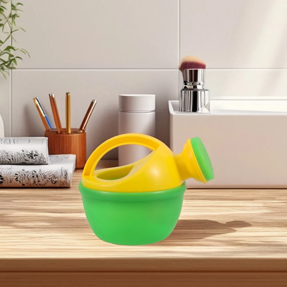 2Pcs Kids Watering Can Small Plastic with Handle Toddler Beach Bath Time Garden Outdoor Sand Play Flower Watering Tool