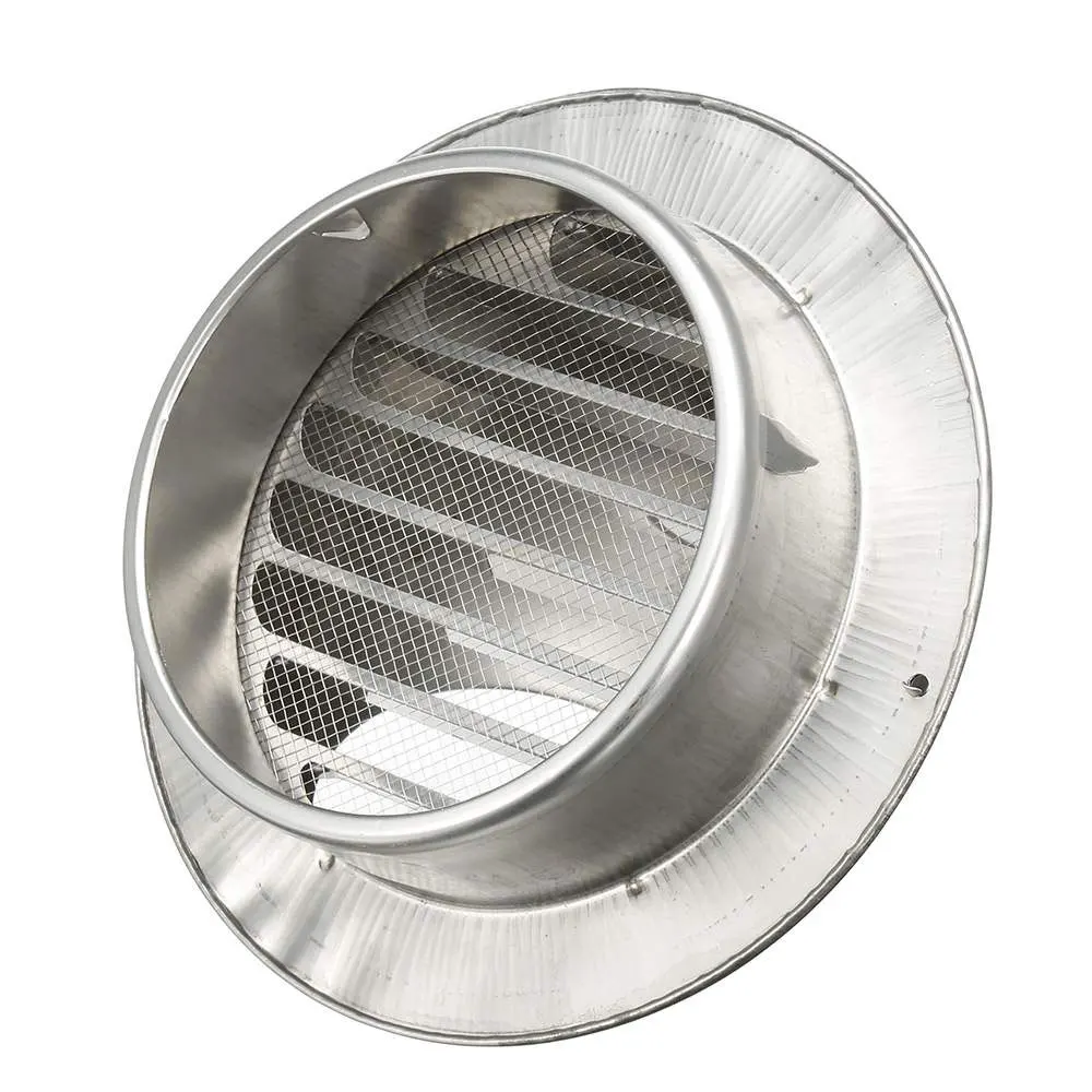 Stainless Steel Air Vent Grill 80/100/150mm Hemisphere Wall Ceiling Air Vent Ducting Ventilation Exhaust Grille Cover Outlet