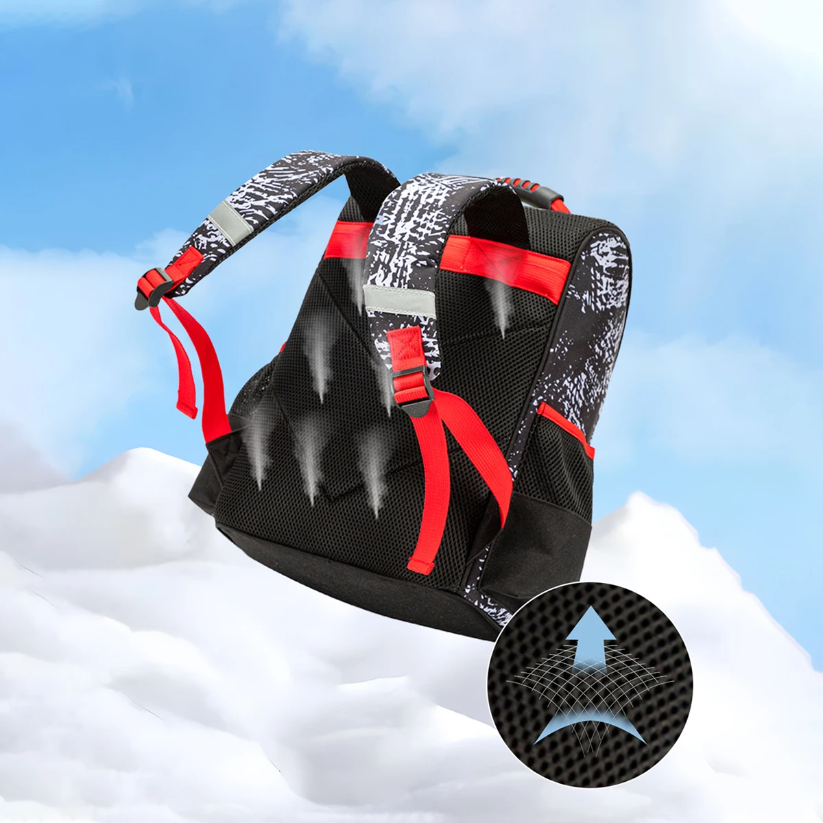 Cartoon Astronaut Shark Style Design School Bag Large Capacity Multipurpose Kid Travel Bag