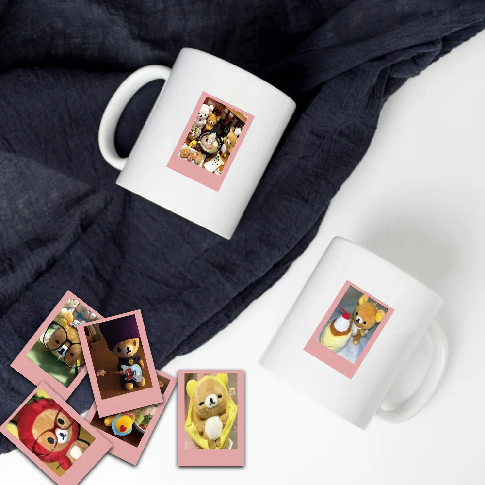 64 قطعة من ملصقات الكتابة على الجدران الإبداعية لبطاقة بولارويد سهلة الدب، جراب هاتف للتزلج على الجيتار، ملصقات تزيين مقاومة للماء #4