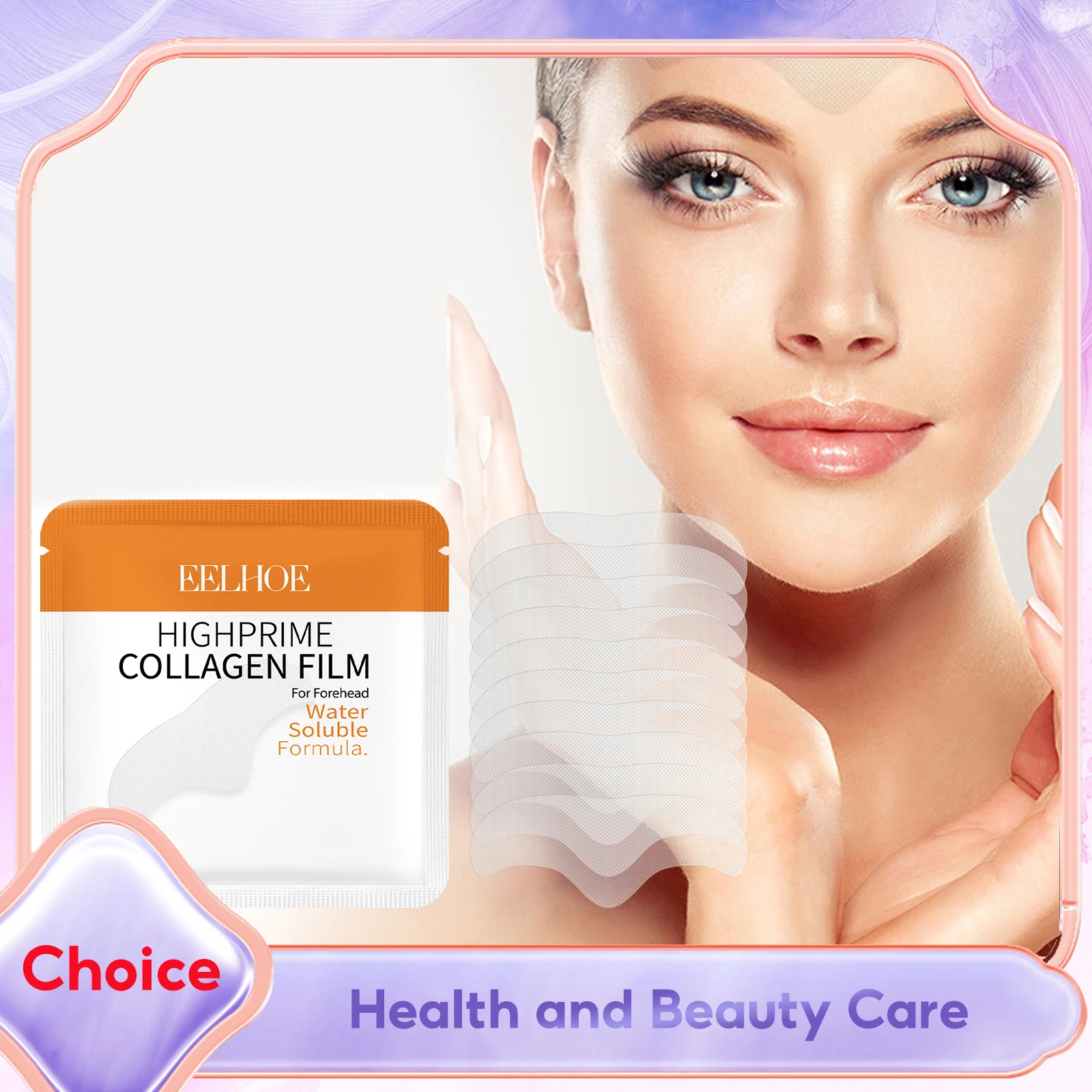 Collagen Wrinkle Remove Patches Firming Lifting Soluble Facial Patches Anti Aging Fade Fine Lines Moisturizing Face Care Masks