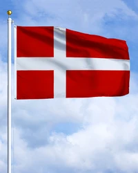 2×3FT Denmark Danmark Danish Emblem Flag Polyester Printed Banner Tapestry For Decor