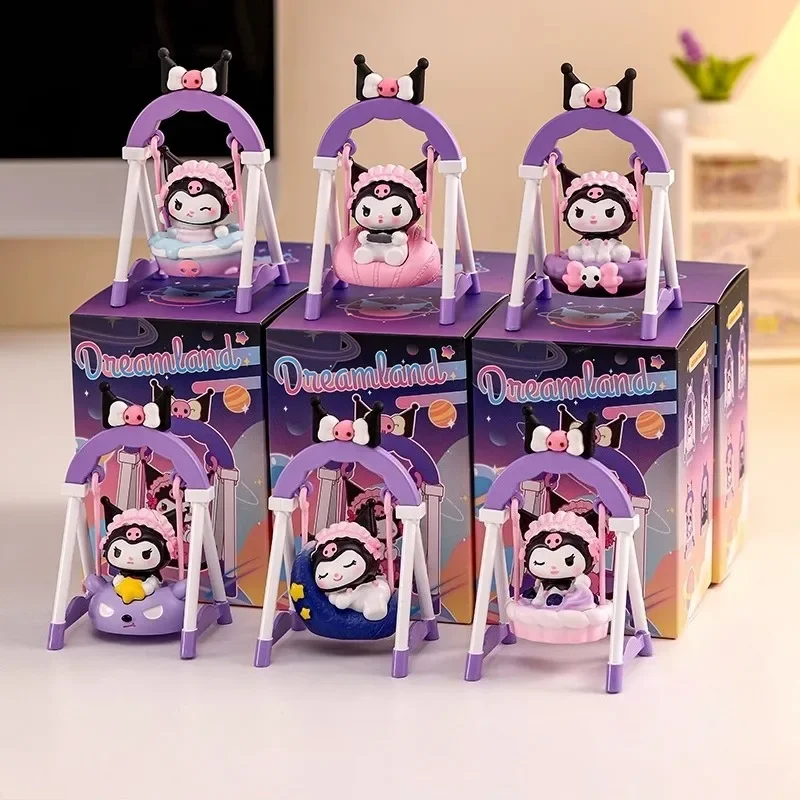2025 ใหม่ Sanrio Kuromi Dreamer Swing Series ของเล่นรูป Kawaii อะนิเมะ Kuromi ตุ๊กตาตกแต่งสาวการ์ตูนของเล่นของขวัญ