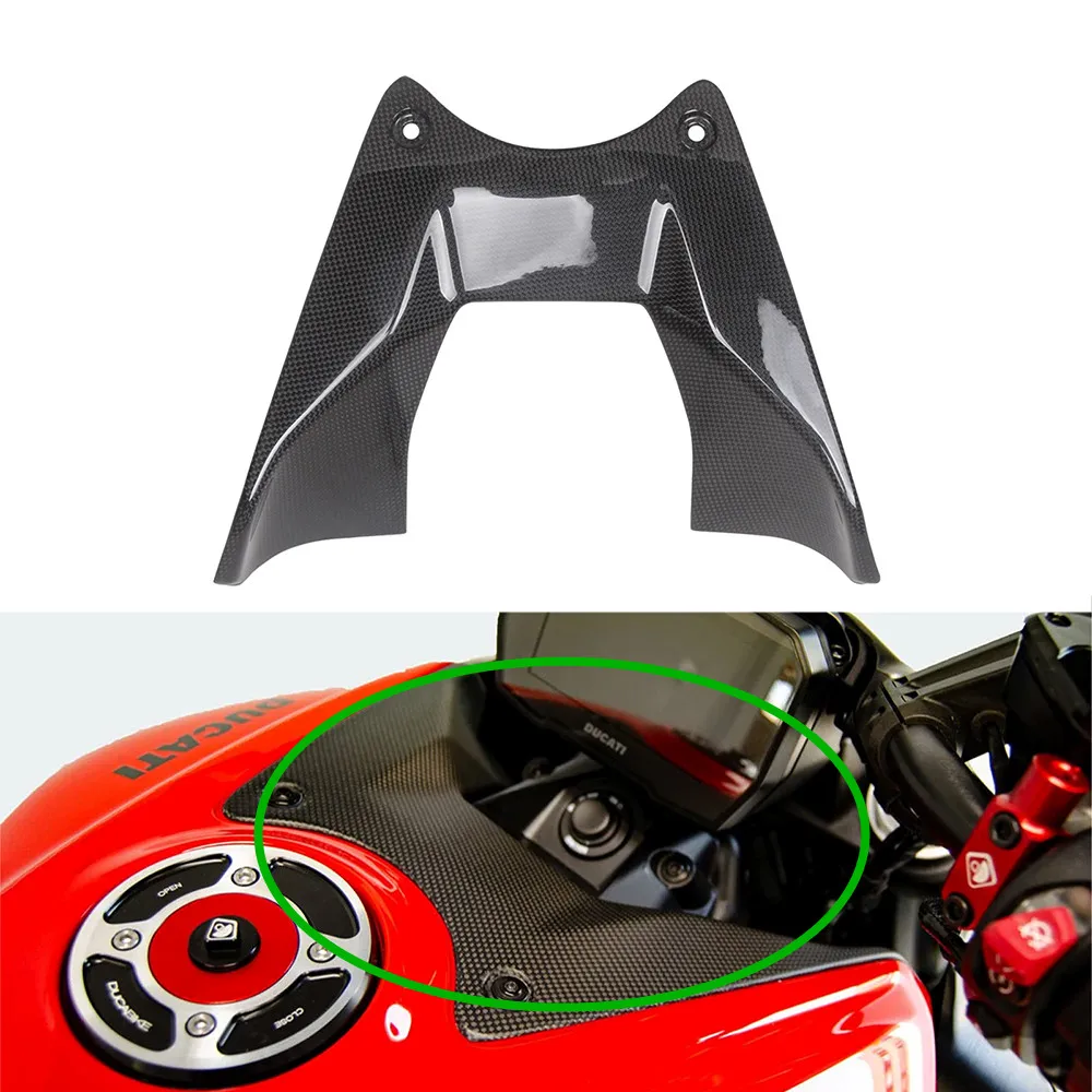 100% Carbon Fiber Oil Tank Cap For Ducati Diavel V4 2023 2024 Motorcycle Accessories Gloss/Matt Tank Protective Cover Fairing