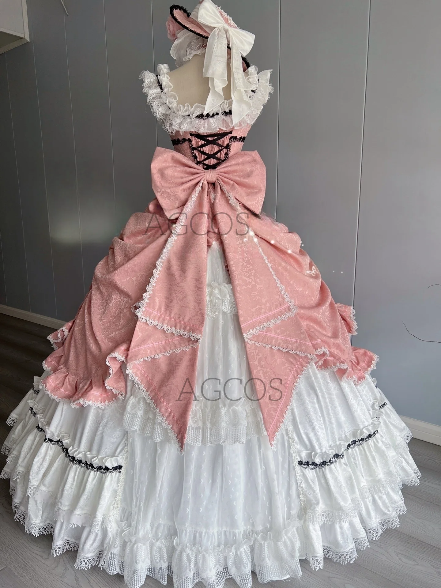 AGCOS Customized Black Butler Ciel Phantomhive Robin Cosplay Costume Christmas Uniforms Costumes Anime Cosplay Long Dress Verion