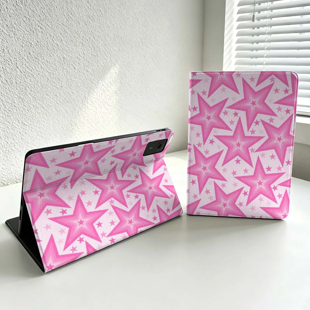 Pink Star Pattern Cover For Lenovo Xiaoxin Lenovo Tab Pad Pro Plus K11 P12 M10 Legion Y900 Soft Inch Tablet Case
